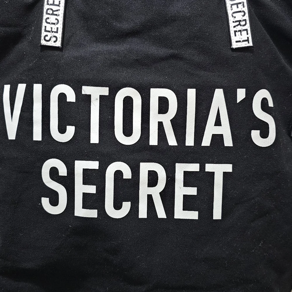 Victoria's Secret Black and White Tote EUC - Picture 4 of 16